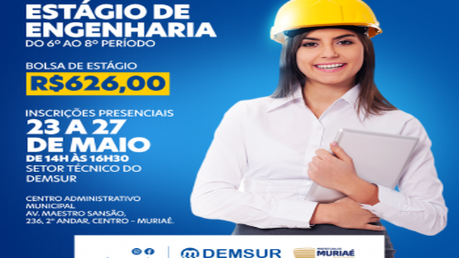 Demsur abre vaga para estágio de Engenharia
